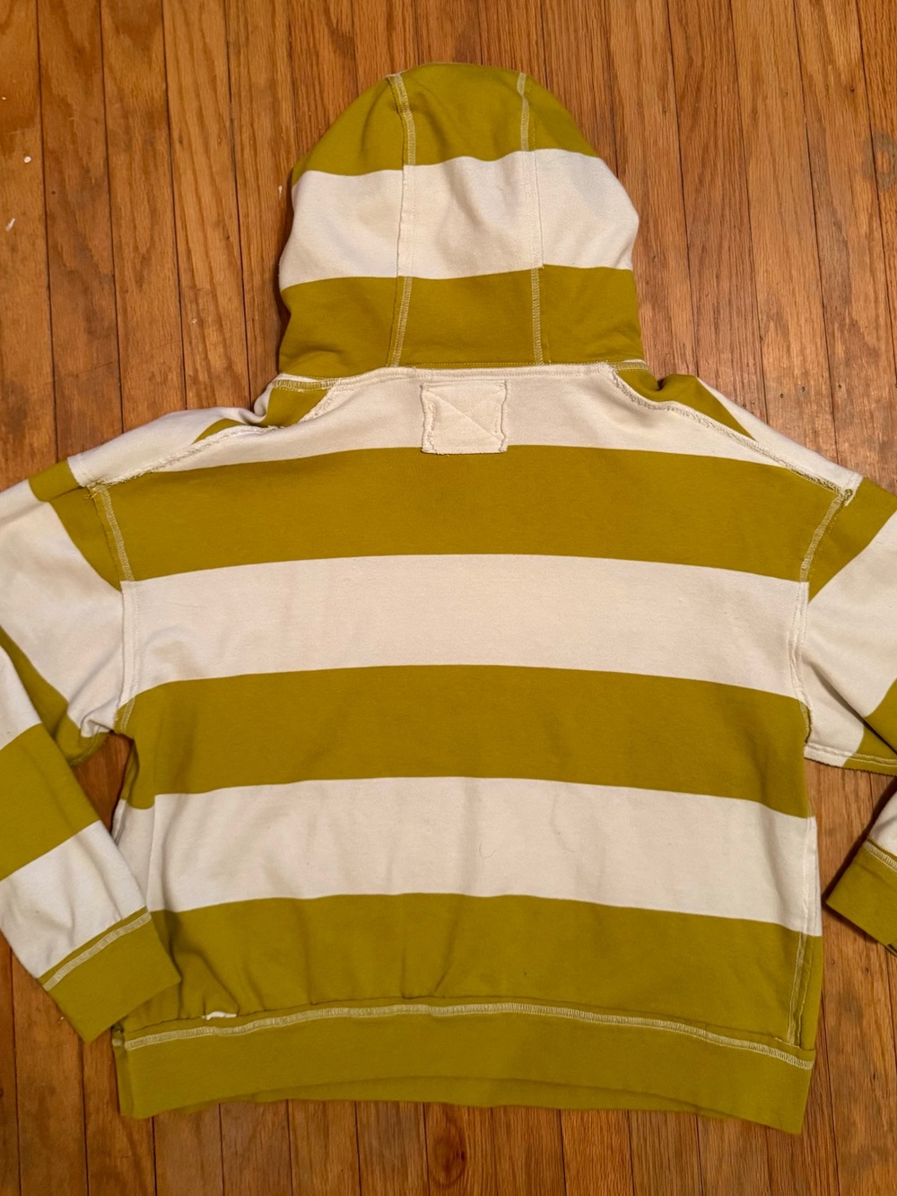 We The Free Striped Hoodie in Mustard and Cream - Picture 5 of 6